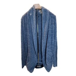 Barefoot Dreams Soft CozyChic Lite Cardigan Shawl Collar Blue Size S Style 423